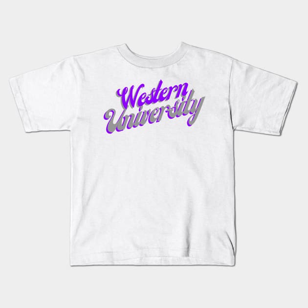 Western University Kids T-Shirt by stickersbyjori